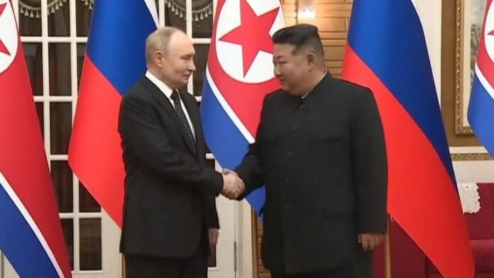 Vladimir Putin și Kim Jong Un