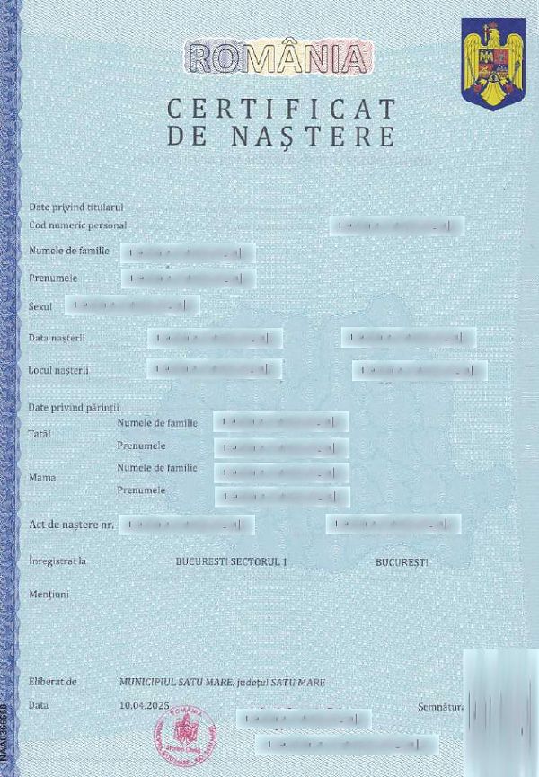 Certificat de naștere